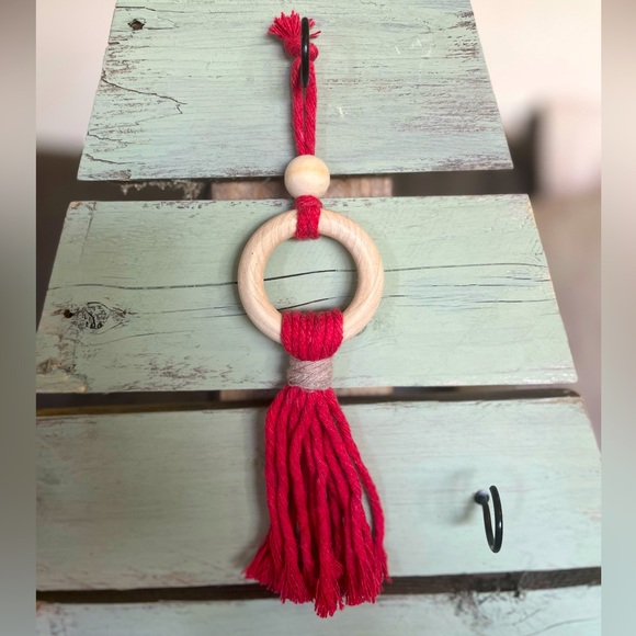 Christmas Tree Ornament // Hand Made Macrame - Picture 1 of 3